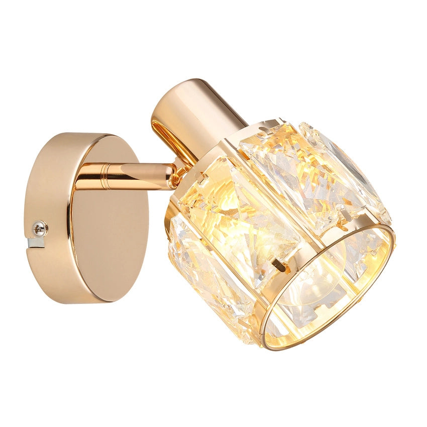 Applique Dubai glamour oro rosa cristallo 1xE14 Candellux
