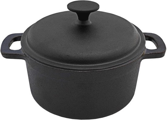 Piastra in acciaio inossidabile con coperchio 20 cm - Piastra grigliante, Piastra da cottura, Piastra da stufato, Piastra da brasatura