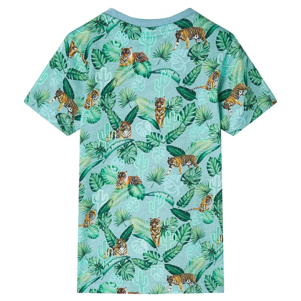 Maglietta da Bambino Verde Chiaro MÃ©lange 140cod mxl 85911