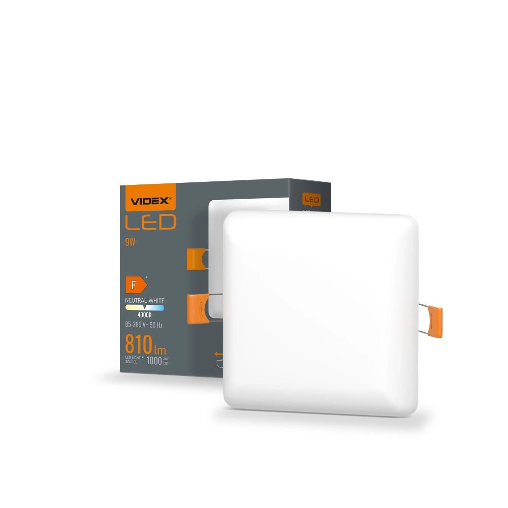 Downlight incasso quadrato bianco 9cm IP54 LED 9W 4000K