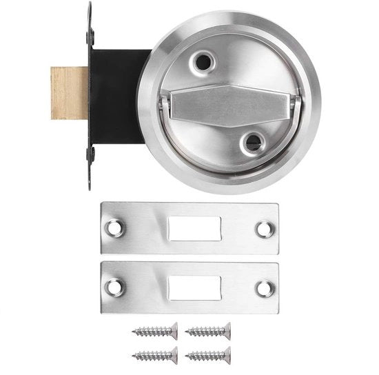 Fermoporta Bifacciale - 304 Acciaio Inossidabile - Maniglia a Anello 75 x 54 mm - Adatto per Porte in Legno/ Acciaio - Utilizzo Bagno - Peso 350 g - Accessorio Fermoporta
