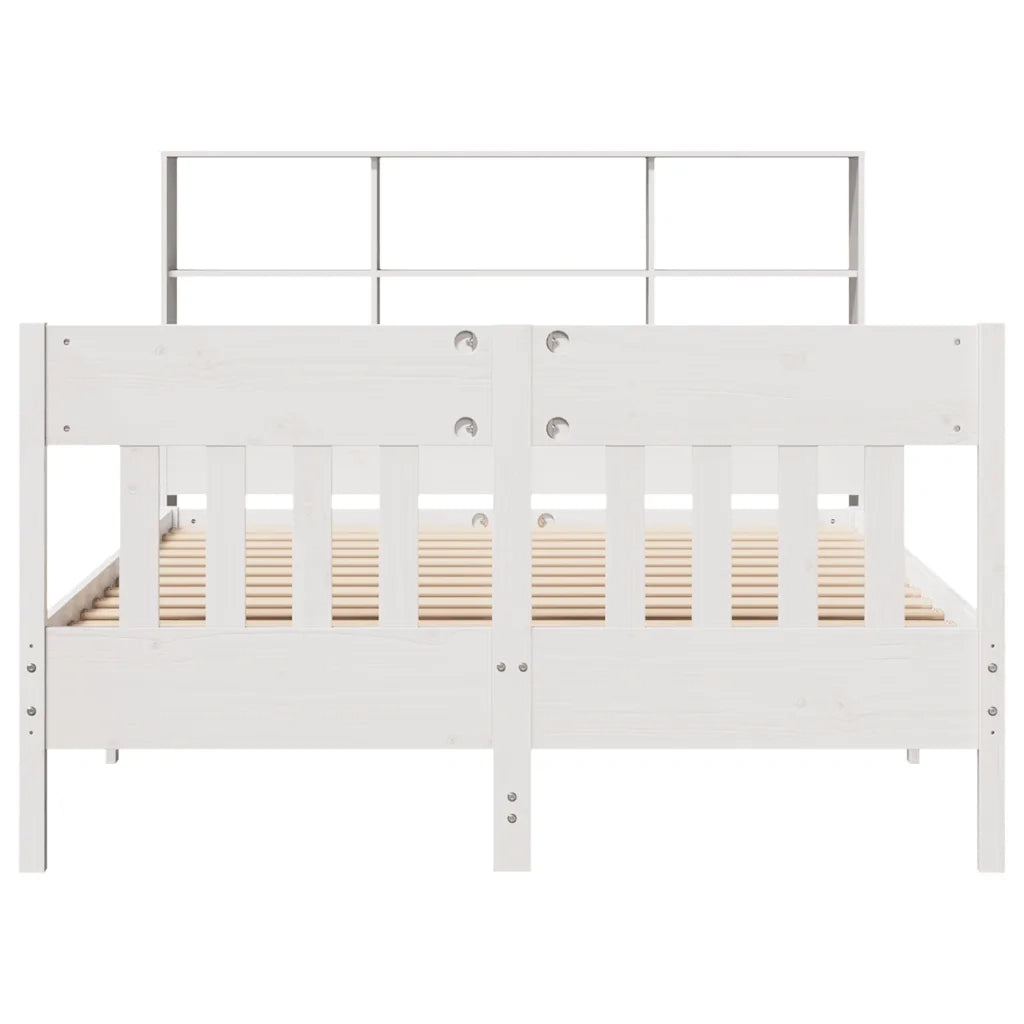Giroletto senza Materasso Bianco 160x200 cm Legno Massello Pino