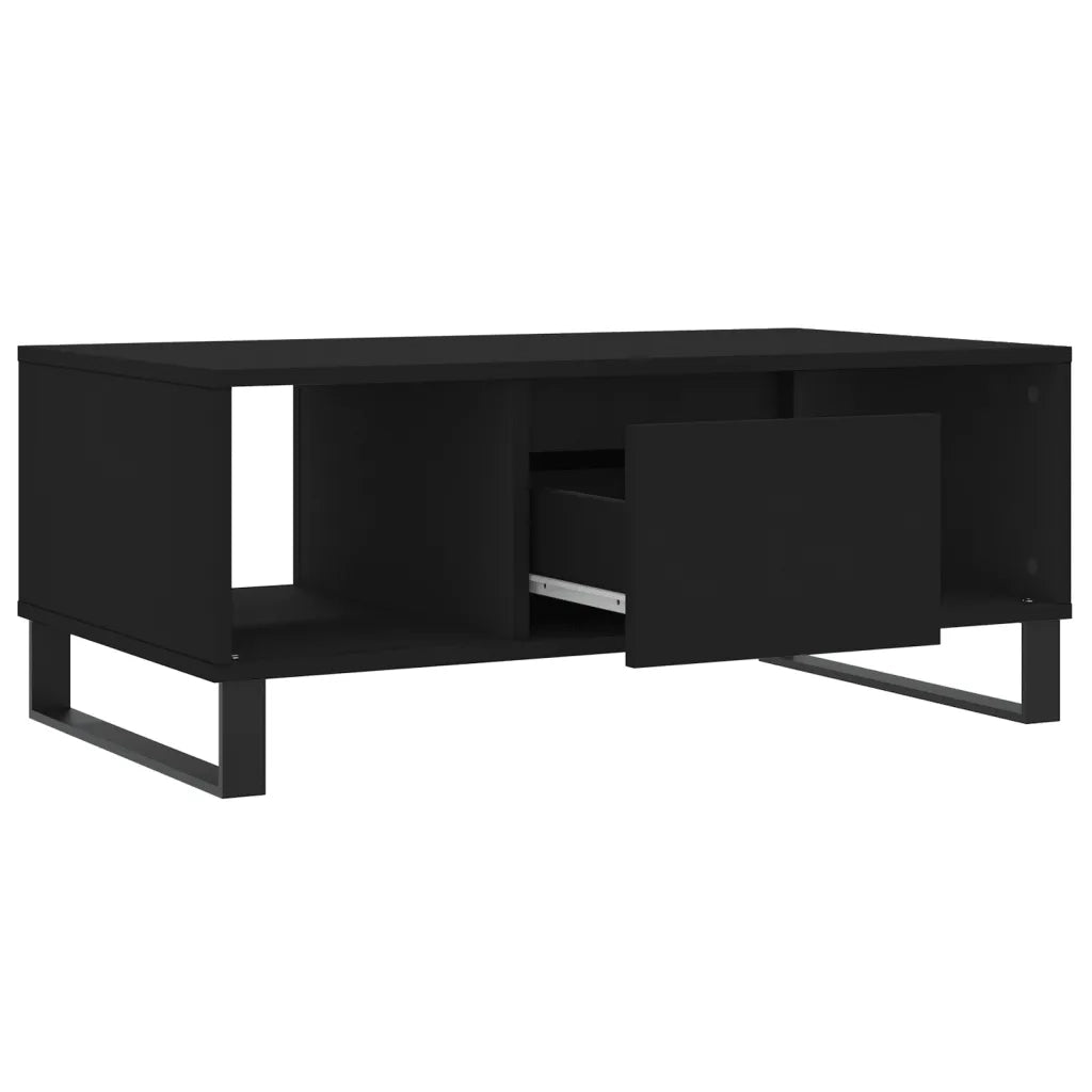 Tavolino da salotto | Tavolino da caff¨¨ | Tavolino da Soggiorno Nero 90x50x36,5 cm in Legno Multistrato