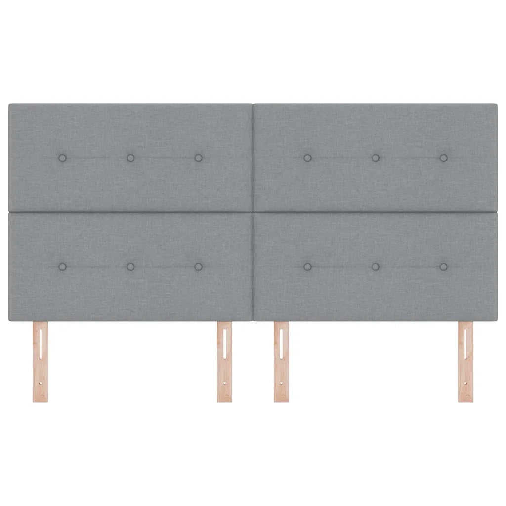 Testiera LED con strisce LED Grigio chiaro 180 cm Tessuto 3338449