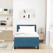 Letto a molle con materasso-Struttura Letto con Materasso Blu Scuro 90 x 200 cm Velluto 596511