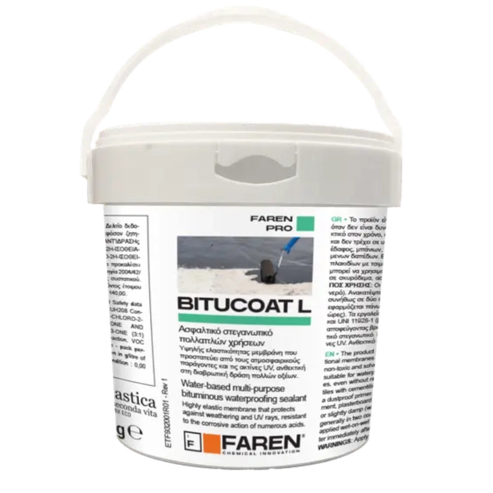 Faren bitucoat l impermeabilizzante bituminoso superfici orizzontali e verticali *** formato 5 kg, confezione 1