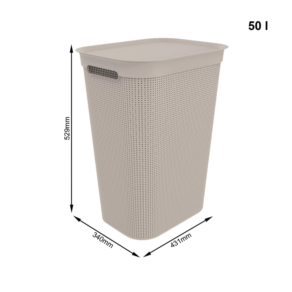Portabiancheria 50 L BRISEN   - Colore Cappuccino - ROTHO