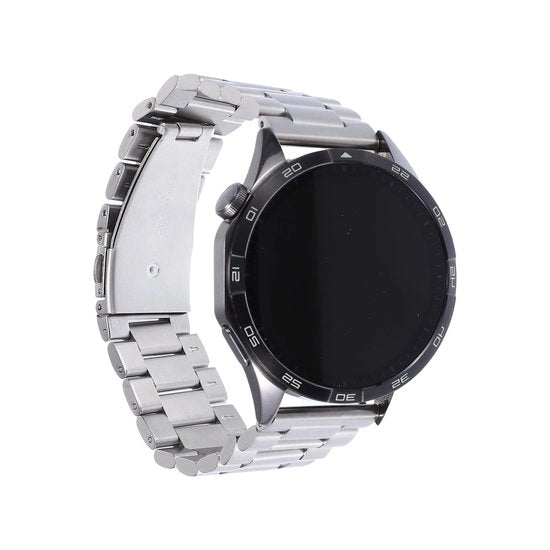Cinturino Orologio con Chiusura Rapida - 24 mm - Acciaio Inossidabile - Argento - Adatto Uomini/Donne - Progetto Sostenibile