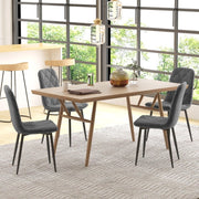 SEDIA DA PRANZO Set da 4 pezzi 45x54x87 cm Grigio effetto velluto struttura in acciaio