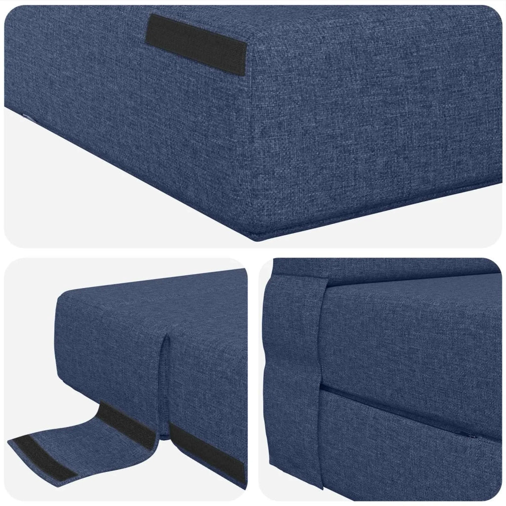 Divano Letto Pieghevole Blu 152 x 86,5 x 60 cm Tessuto 900124