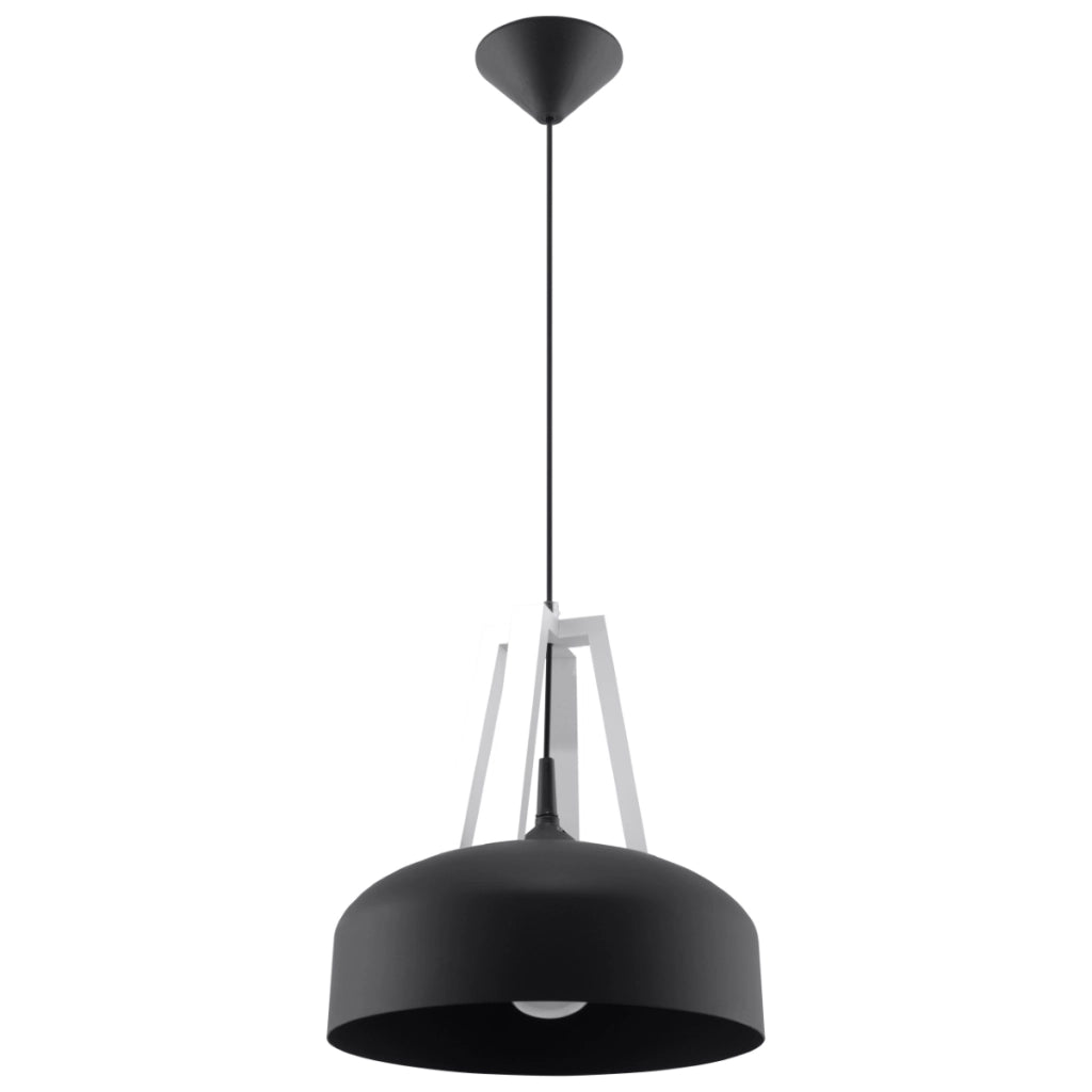 Lampada a sospensione CASCO bianco/nero