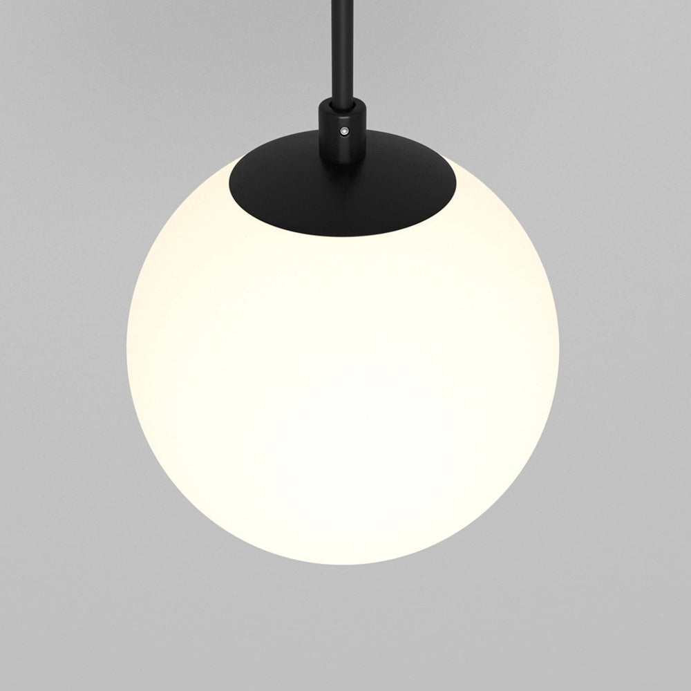 Lampadario A Sospensione Moderno Luna Alluminio Nero Luce Led Integrato 5W