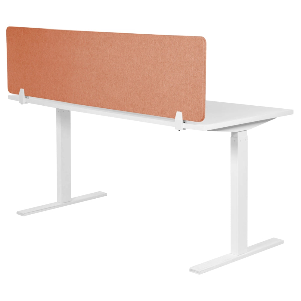 Pannello Divisorio Fonoassorbente per scrivania in PET rosso chiaro 130 x 40 cm tavolo ufficio