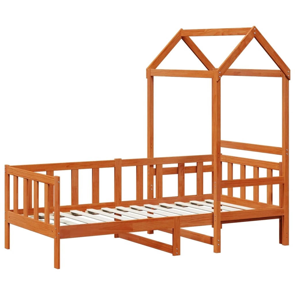 Set di Letto per il Giorno 2 pcs Marrone cerato Pino massello 3422707
