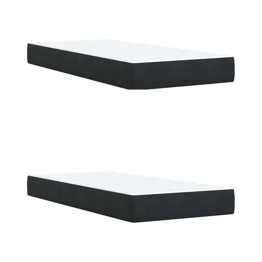 Letto Ottomano con Materasso e LED Nero 200 x 200 cm Velluto 3457163