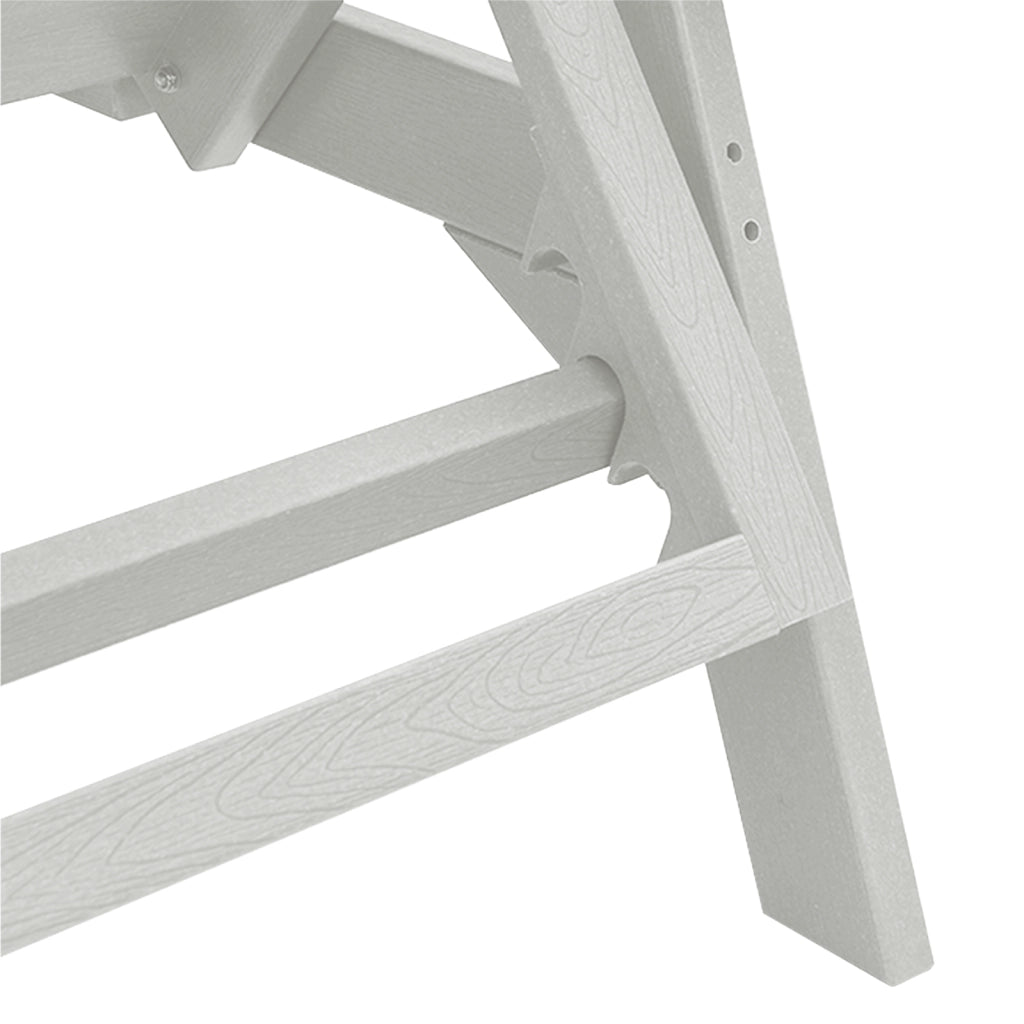 Set di lettini da giardino 3 pezzi bianco HDPE