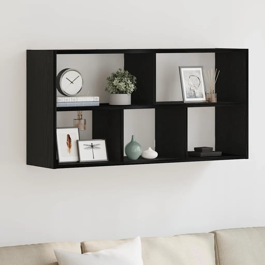 vidaXL Scaffale a Parete Rovere Nero 100x25x50 cm in Truciolato