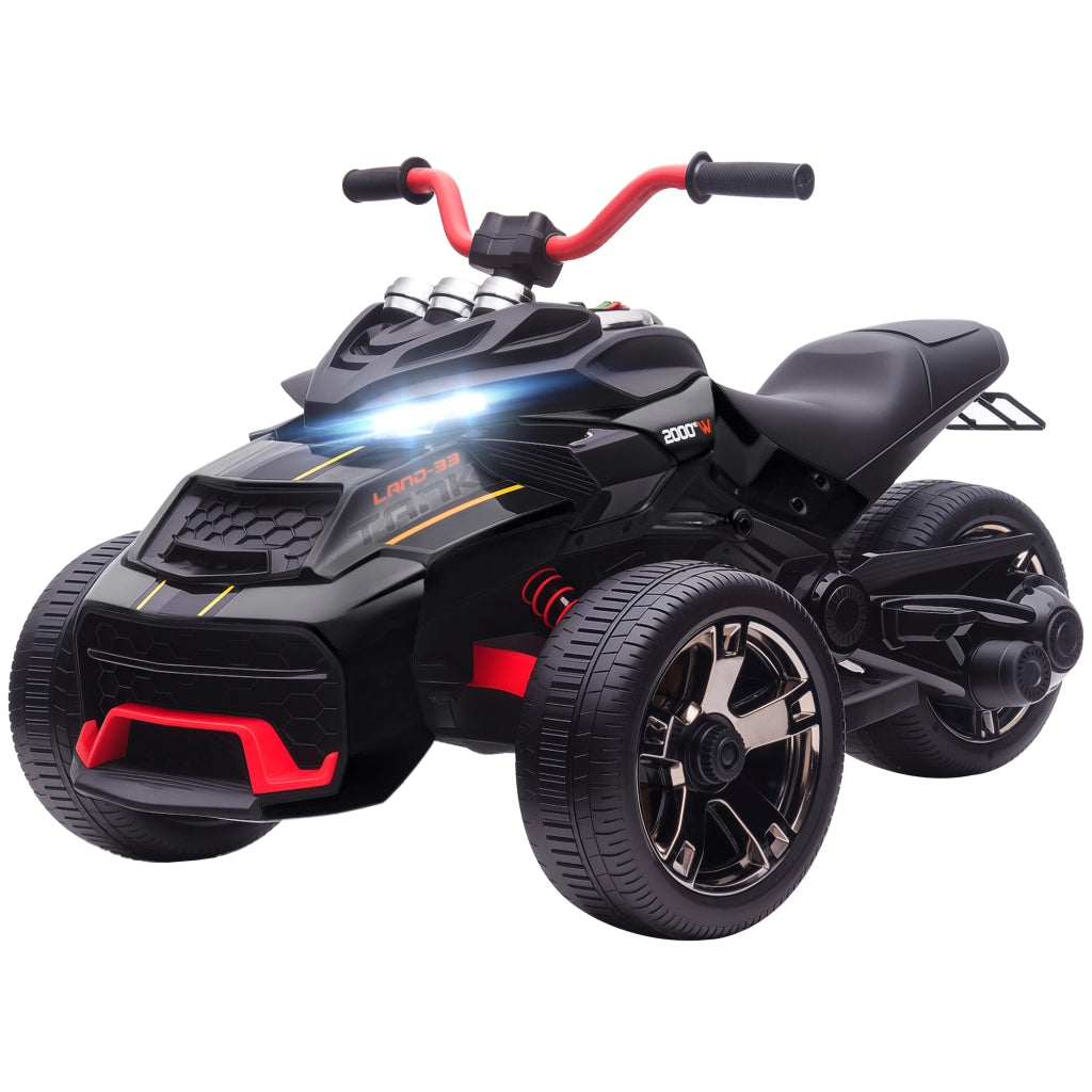 Auto elettrica per bambini ¨C zephmum ¨C 12V 3 ruote 2 motori nero