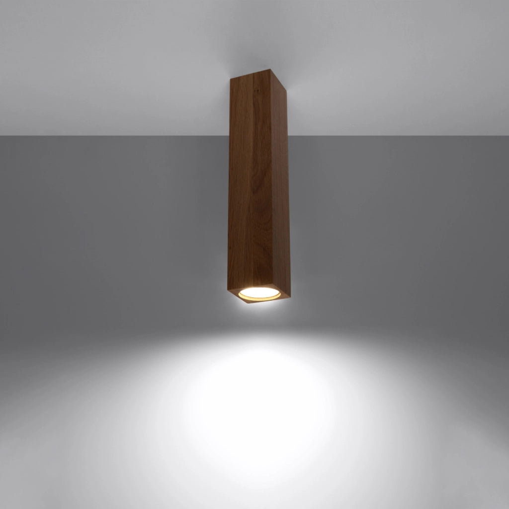 Spot soffitto BAMBU Pure Lume rovere scuro 30cm GU10