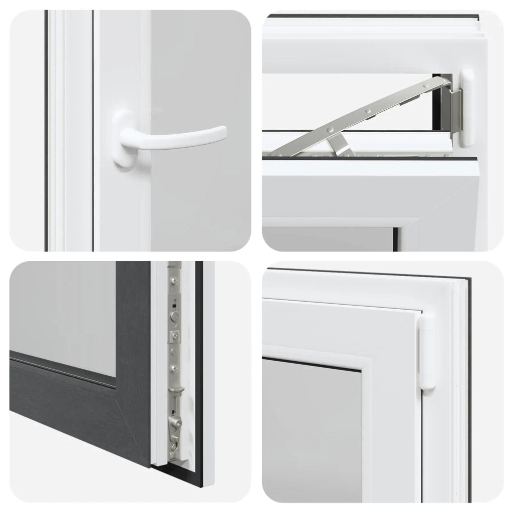 Finestra per Soffitta RISOR 60 x 90 cm PVC e Vetro Antracite CFW3816313