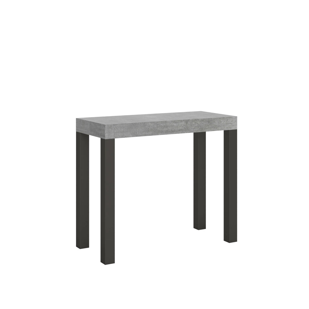 Consolle allungabile 90x40/300 cm Every Cemento telaio Antracite