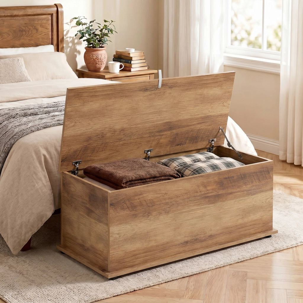 Panca Contenitore per Ingresso ¨C zephmum ¨C Bianco Legno 100x40x40