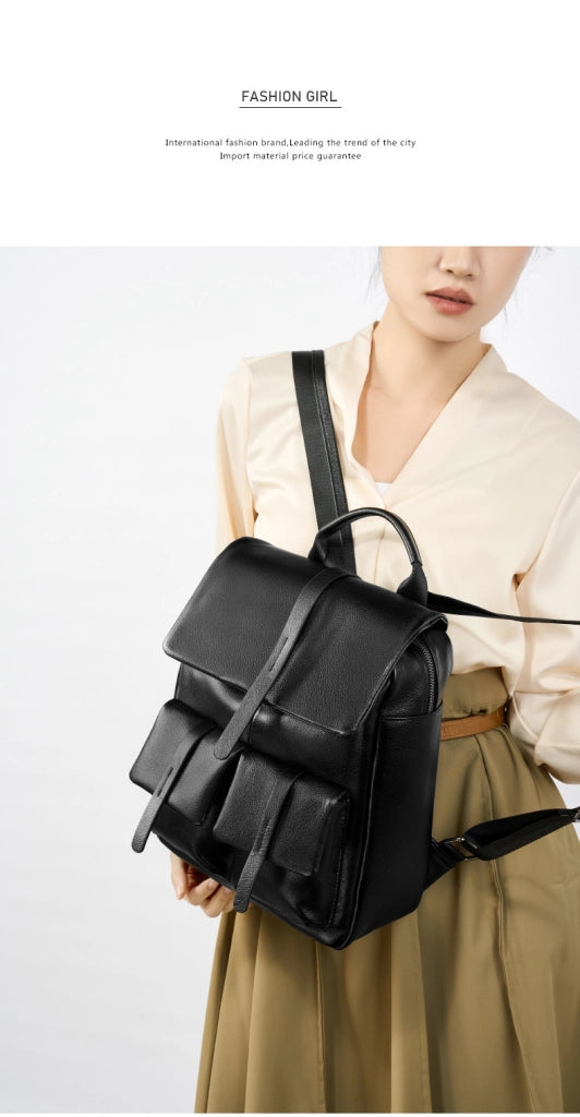 Zaino da donna in vera pelle, zaino da viaggio