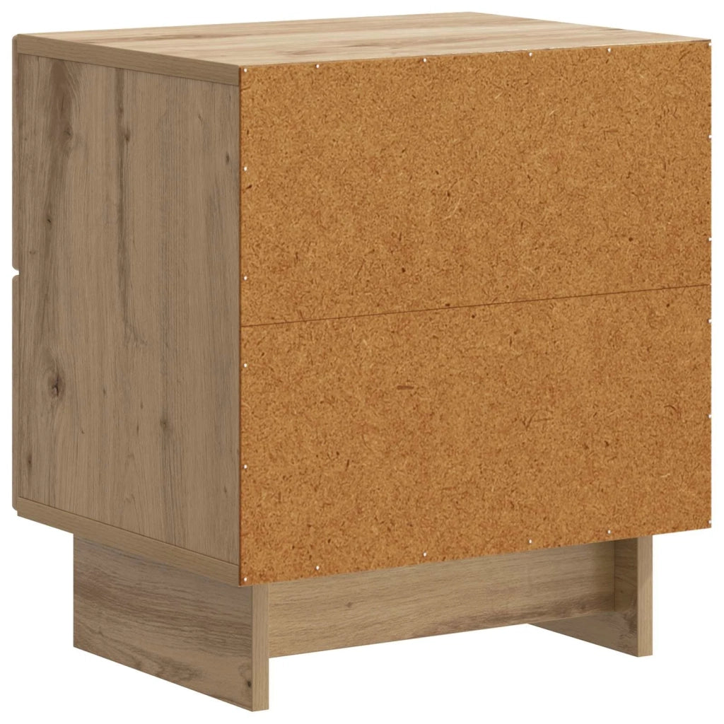 Set di 2 Comodini | Armadio da Notte | Mobiletto da notte Rovere Artigianale 43 x 34,5 x 47,5 cm