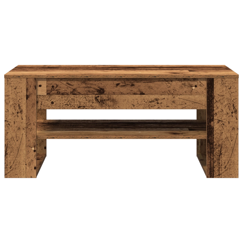 Tavolino da caffÃ¨ in legno antico 102x55x45 cm in legno ingegnerizzato