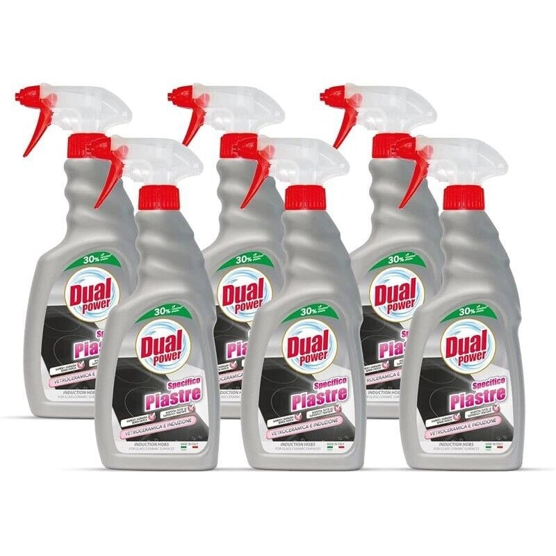 SET 6 DUAL POWER SPRAY 500ML DETERGENTE SPECIFICO PER PIASTRE VETROCERAMICA E INDUZIONE