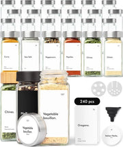Sacchetti di erbe con dispositivo di distribuzione - 24 pezzi, 120 ml - Etichette impermeabili all'acqua e contenimento a tenuta di aria