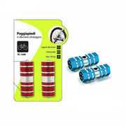 Trade Shop - Coppia Poggiapiedi In Alliminio Leggero Antiscivolo Per Bici Bicicletta Xc-1648 -