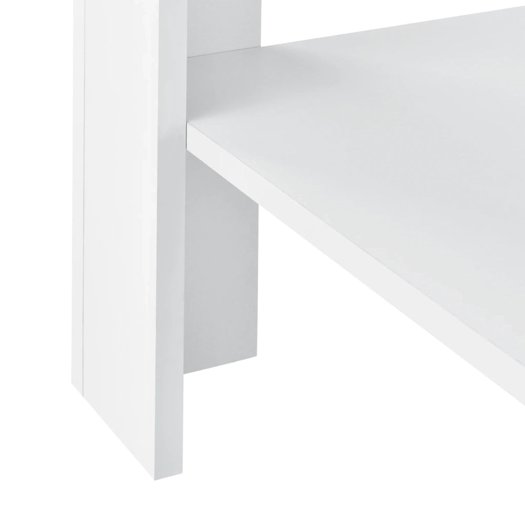 Tavolino da salotto con contenitore 60 x 60 x 40 cm bianco 03_0004160