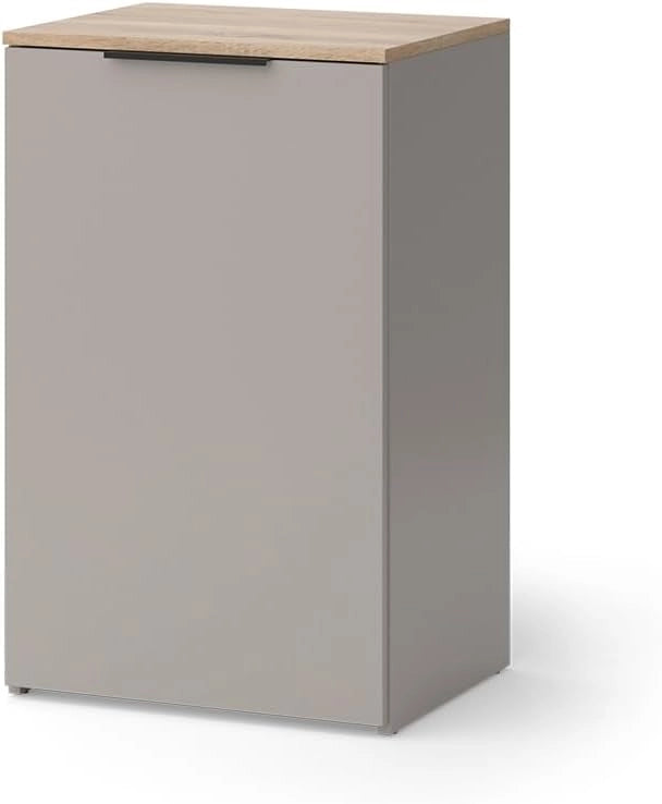 Credenza Wido, Grigio, 50 x 80 cm con ripiano, per la conservazione e l'organizzazione salvaspazio