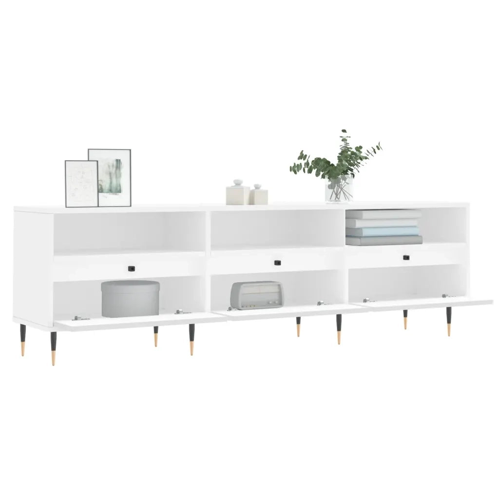 Mobile Porta TV Bianco 150x30x44,5 cm in Legno Multistrato 831260