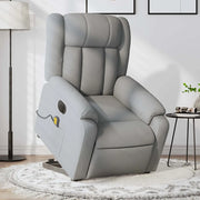Poltrona Alzapersona Massaggi Elettrica Grigio Chiaro Tessutocod mxl 132999