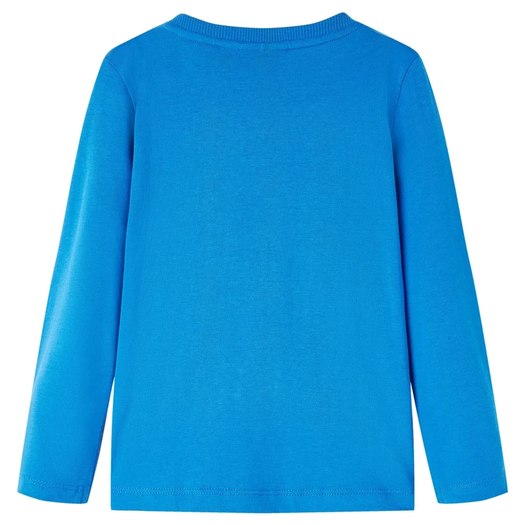 Maglietta da Bambino Maniche Lunghe Blu Cobalto 116cod mxl 108305