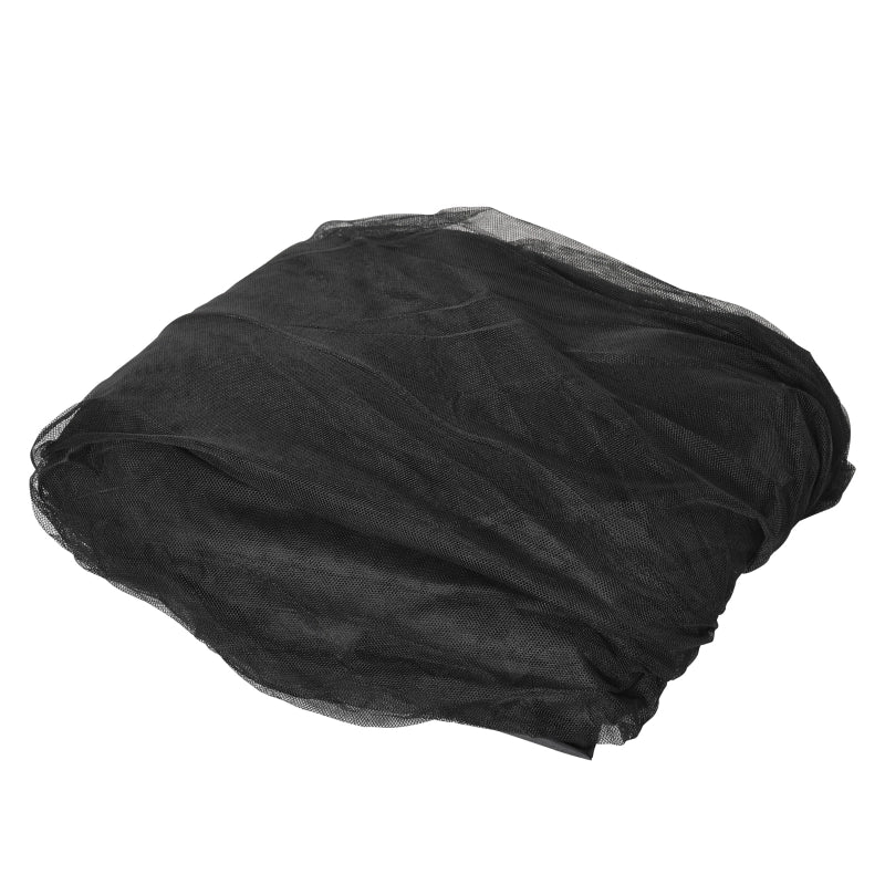 Zanzariera per ombrellone, rete antimosche, zanzariera, nera, ?3 x H2.3 m