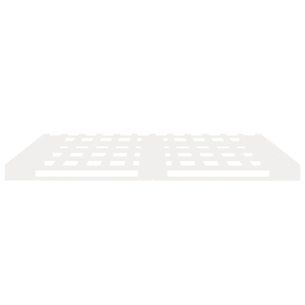 Giroletto senza Materasso Bianco 200x200 cm Legno Massello Pino 3120153