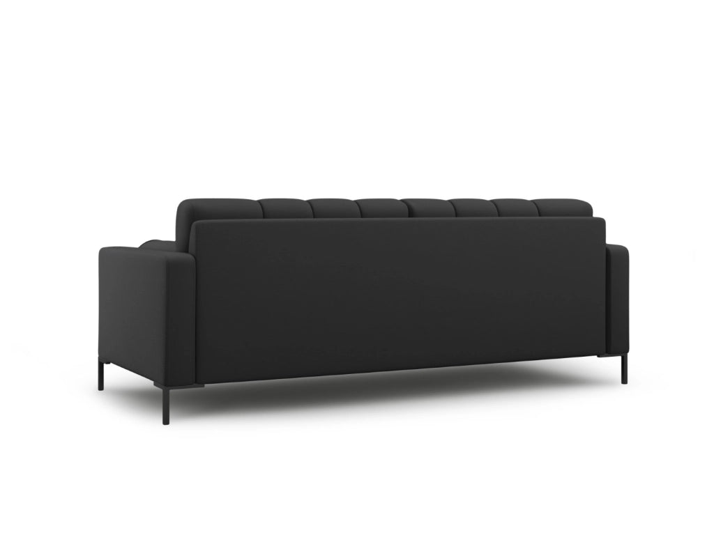 Cosmopolitan Design - Divano "Bali" 4 posti in tessuto strutturato grigio scuro 