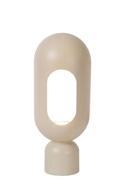 Lampada da tavolo retrò ovale BARRIS taupe E27 Lucide