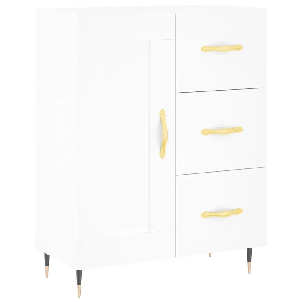 Credenza-Buffet-Armadio da cucina Bianca 69,5x34x90 cm in Legno Multistrato 162729