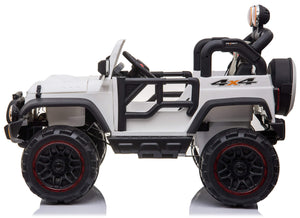 Macchina Elettrica per Bambini 2 Posti Maxi Fuoristrada 12V Happy Kids Bianca