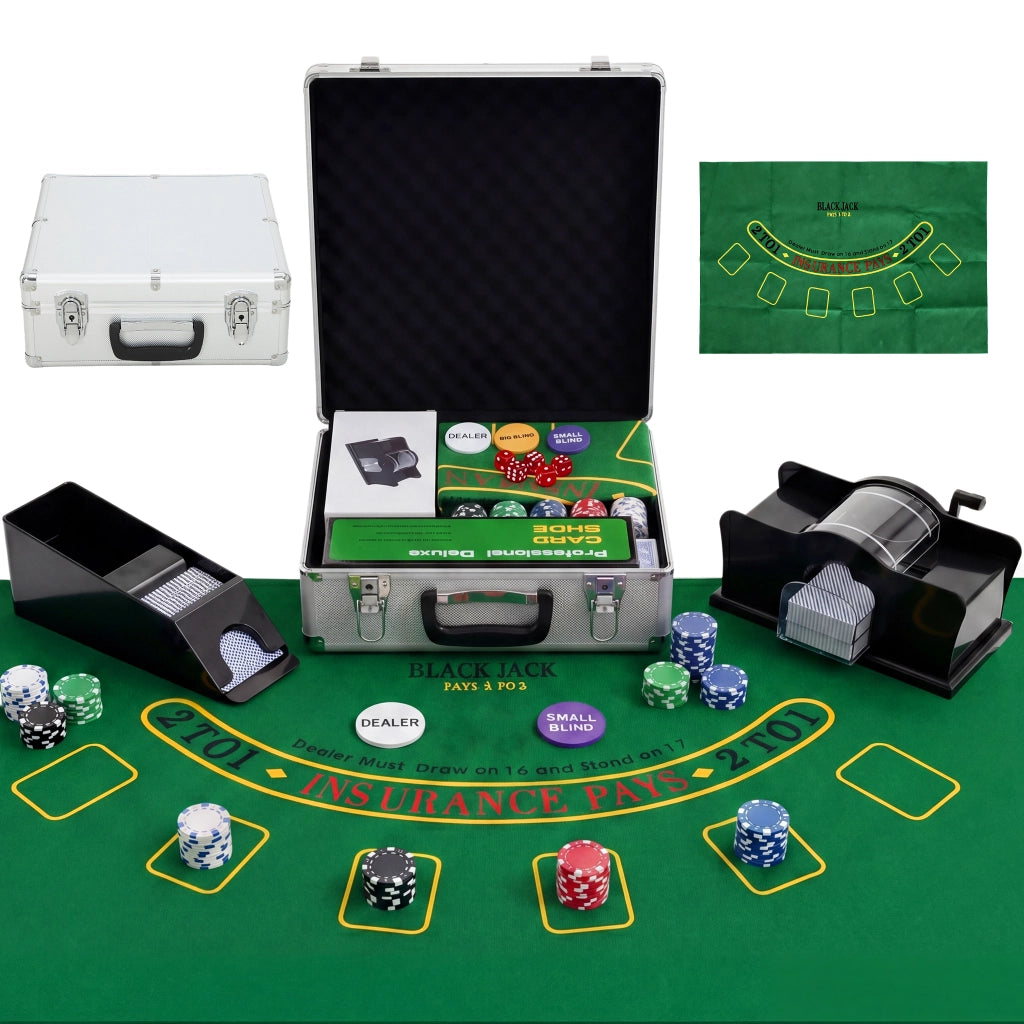 Set Poker 500 Fiches ¨C Xylo ¨C Custodia ABS con Carte, Dadi, Dealer, Tappeto