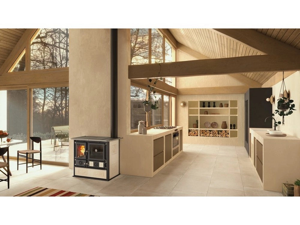1pz la nordica cucina a legna rosa 5.0 vst ceramica col. liberty panna cod:ferx.vit49562