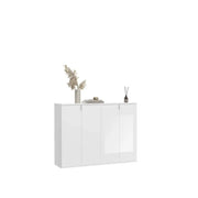 Buffet BODITE – 4 porte – Bianco lucido – Design moderno