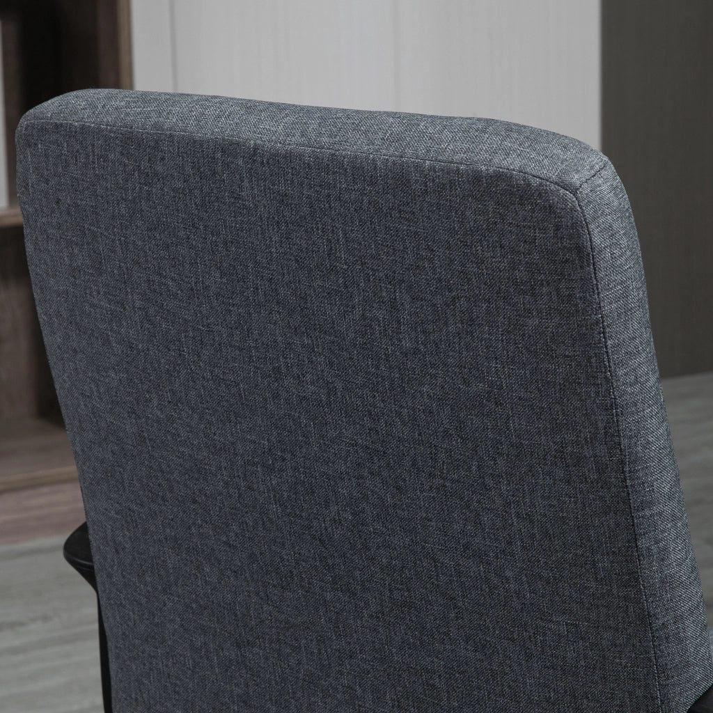 Sedia da ufficio girevole con braccioli e altezza regolabile ¨C zephmum ¨C grigio scuro 59x63x96-105,5 cm