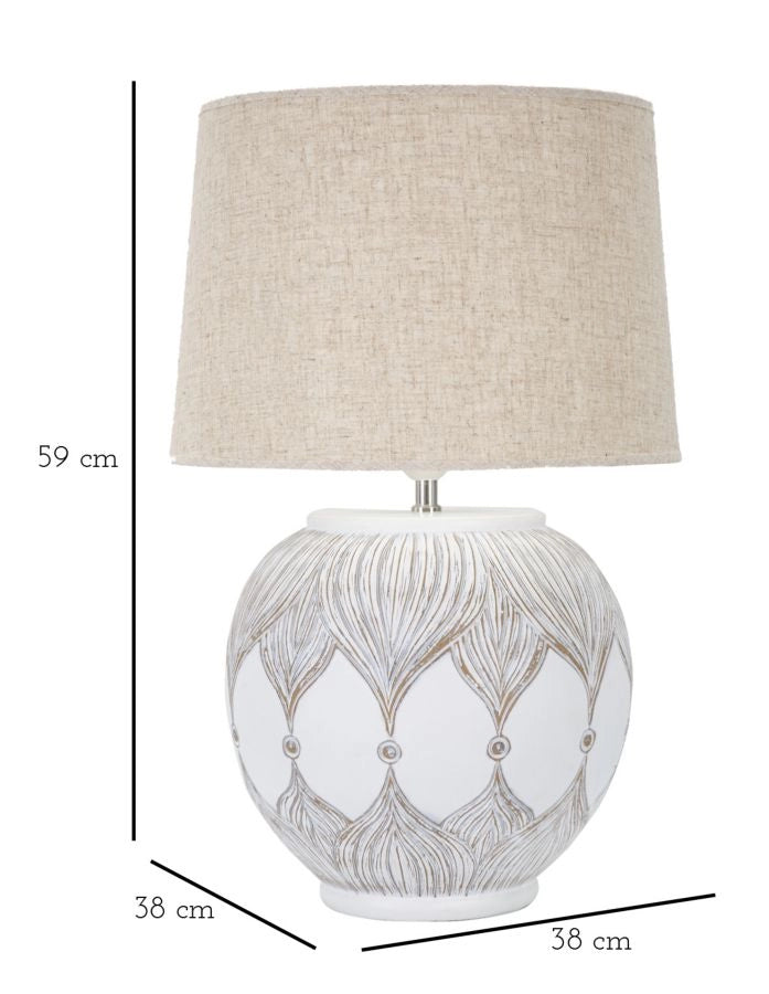 LAMPADA DA TAVOLO RESINA ROT. ATENE CM Ø 38X59