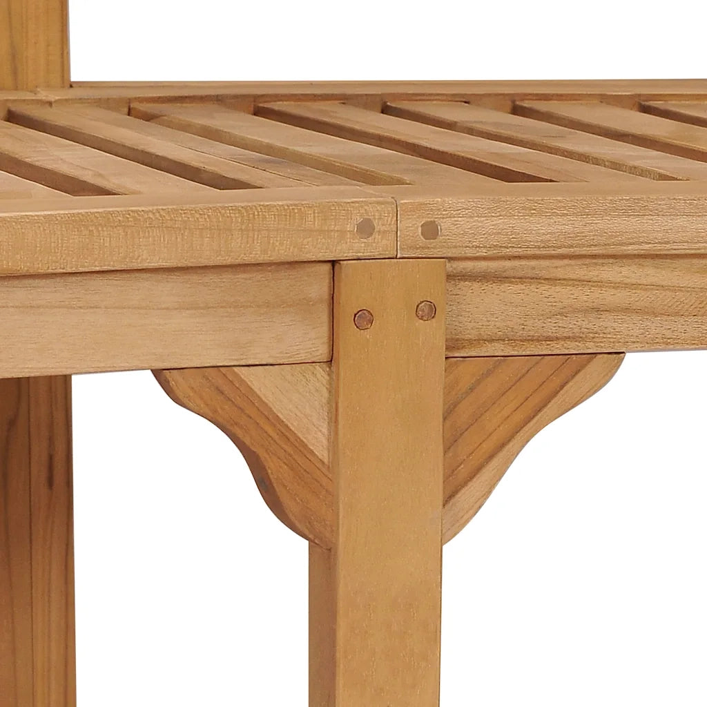 Panchina a Forma di Banana 180 cm in Legno Massello di Teak 310494