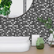 Tegelstickers 10 pezzi - Autoadesivi - Decorazione - Per soggiorno/cucina/bagno - Facili da applicare - 15 x 15 cm - Stick per parete